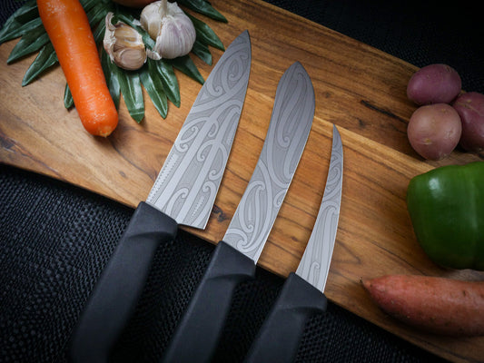 Māori Knife Set (Free 5” and 6” Boning Knife)