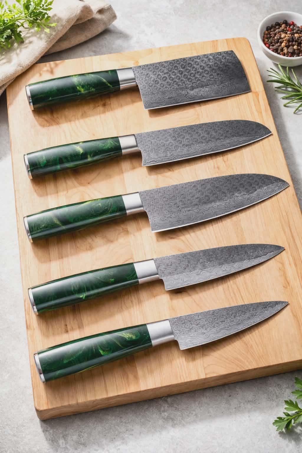 Pounamu Damascus Set