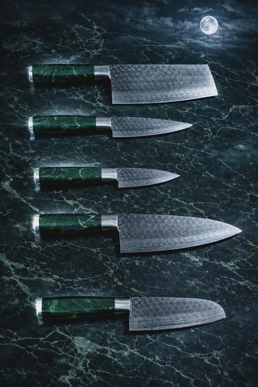 Pounamu Damascus Set