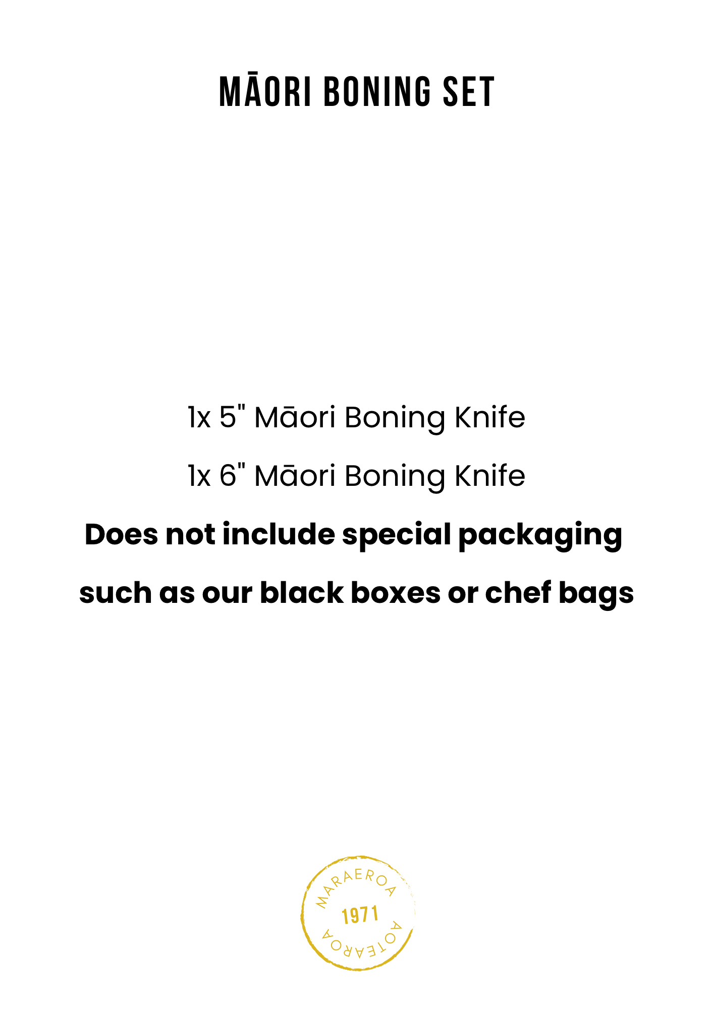 Māori Boning Set