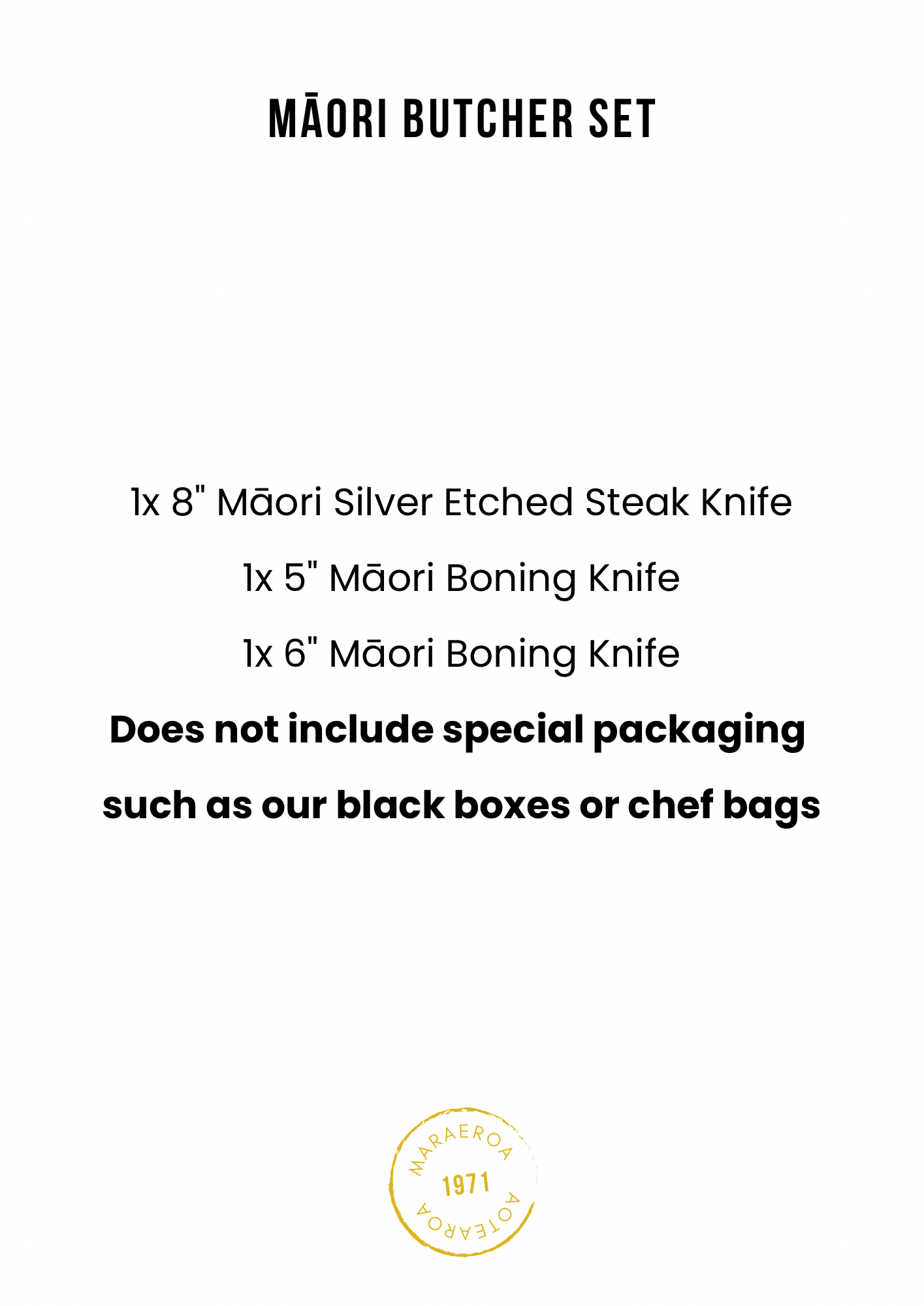 Māori Butcher Set